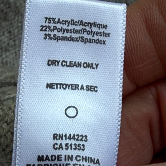 Anthropologie Bishop + Young Gray Crew Neck Sweater With Lace-Up Accents Medium - Picture 11 of 11